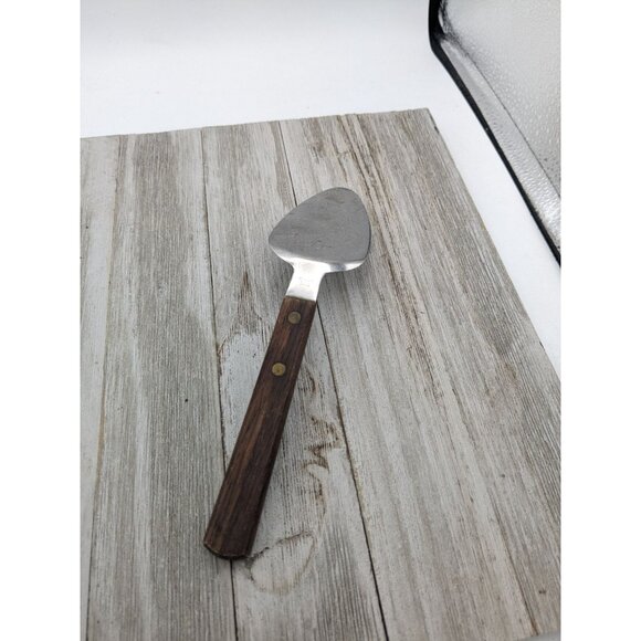 Stainless Steel #1 Pie Spatula Server 8 1/4" Wood Handle Japan - Picture 4 of 8